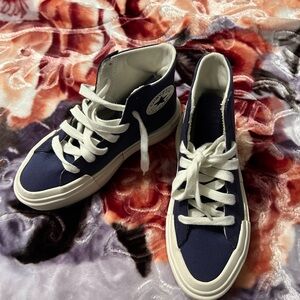 Converse Navy and White Ankle Boots